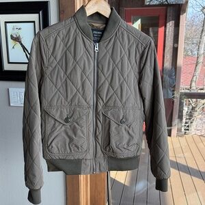 Filson Women’s  Quilted Taupe/Green Bomber Jacket (Sz M)